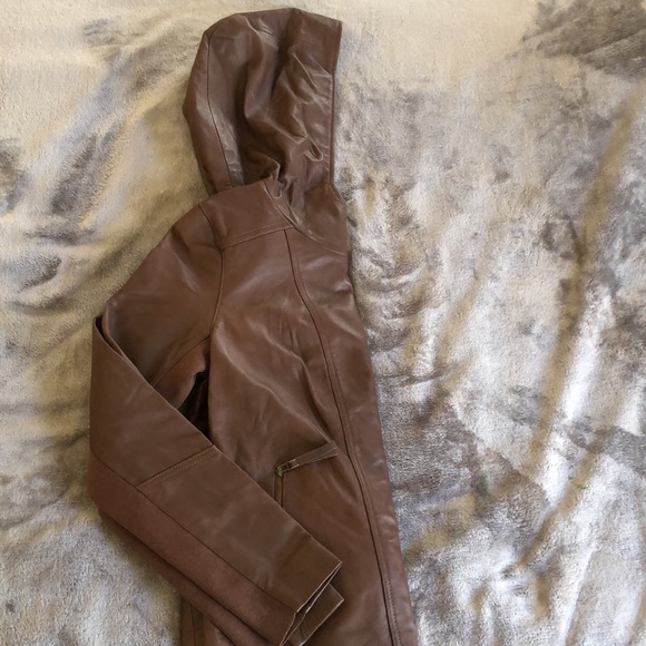 Hinge 100% Leather Women’s Hooded Jacket - Picture 11 of 11